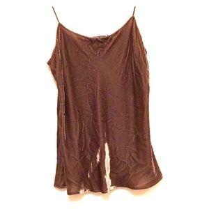Velvet spaghetti strap blouse